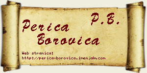 Perica Borovica vizit kartica